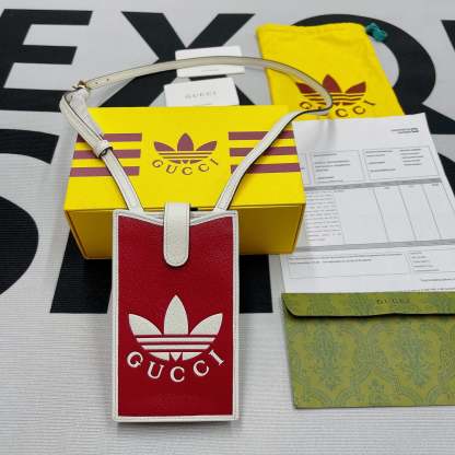 gg x Adidas Phone Case Red For Women, Women’s Bags 7.3in/18cm gg‎ ‎702203 UZ3BT 6484
