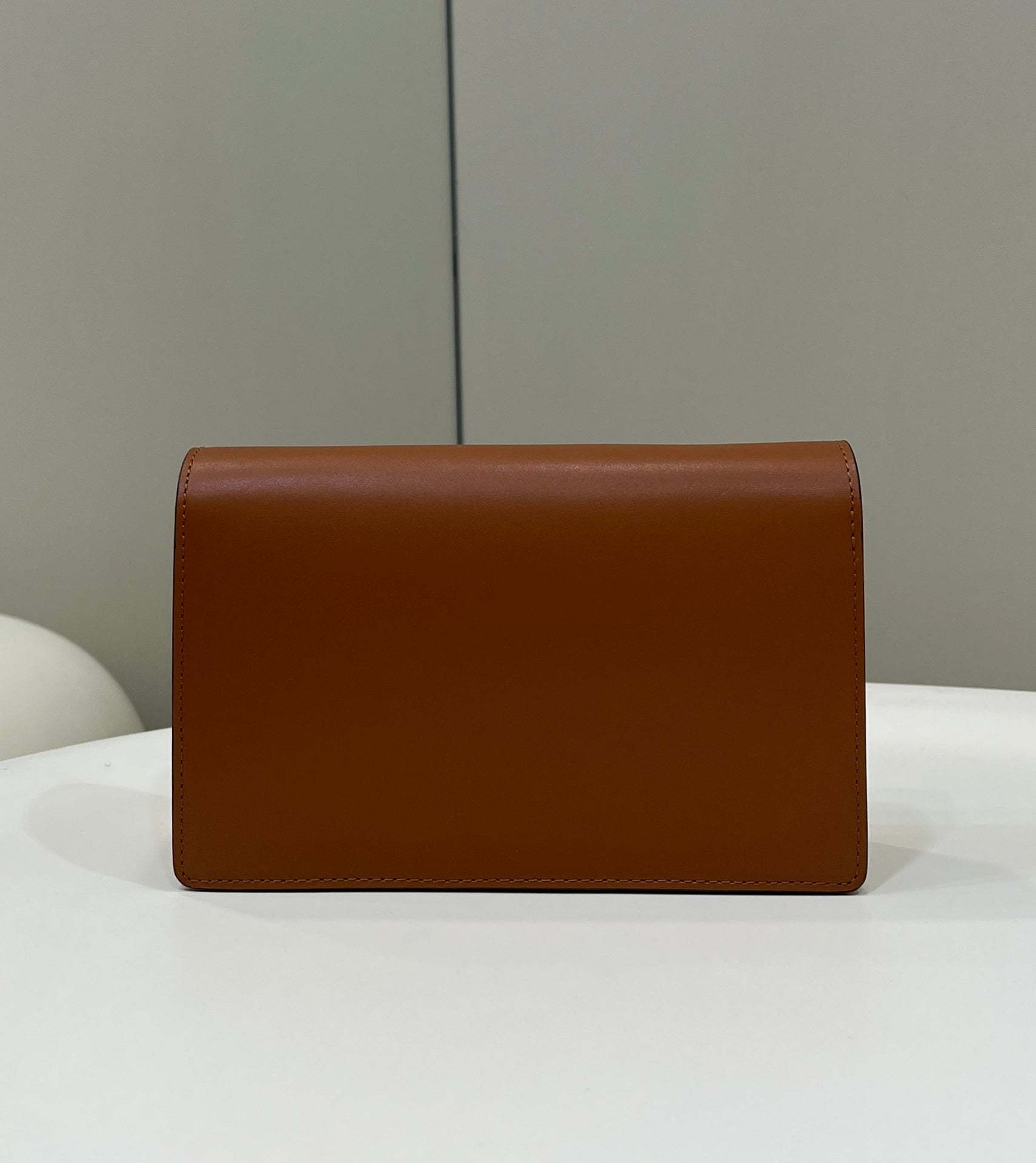 FI Wallet On Chain Mini Brown Bag For Woman 13.5cm/5.5in