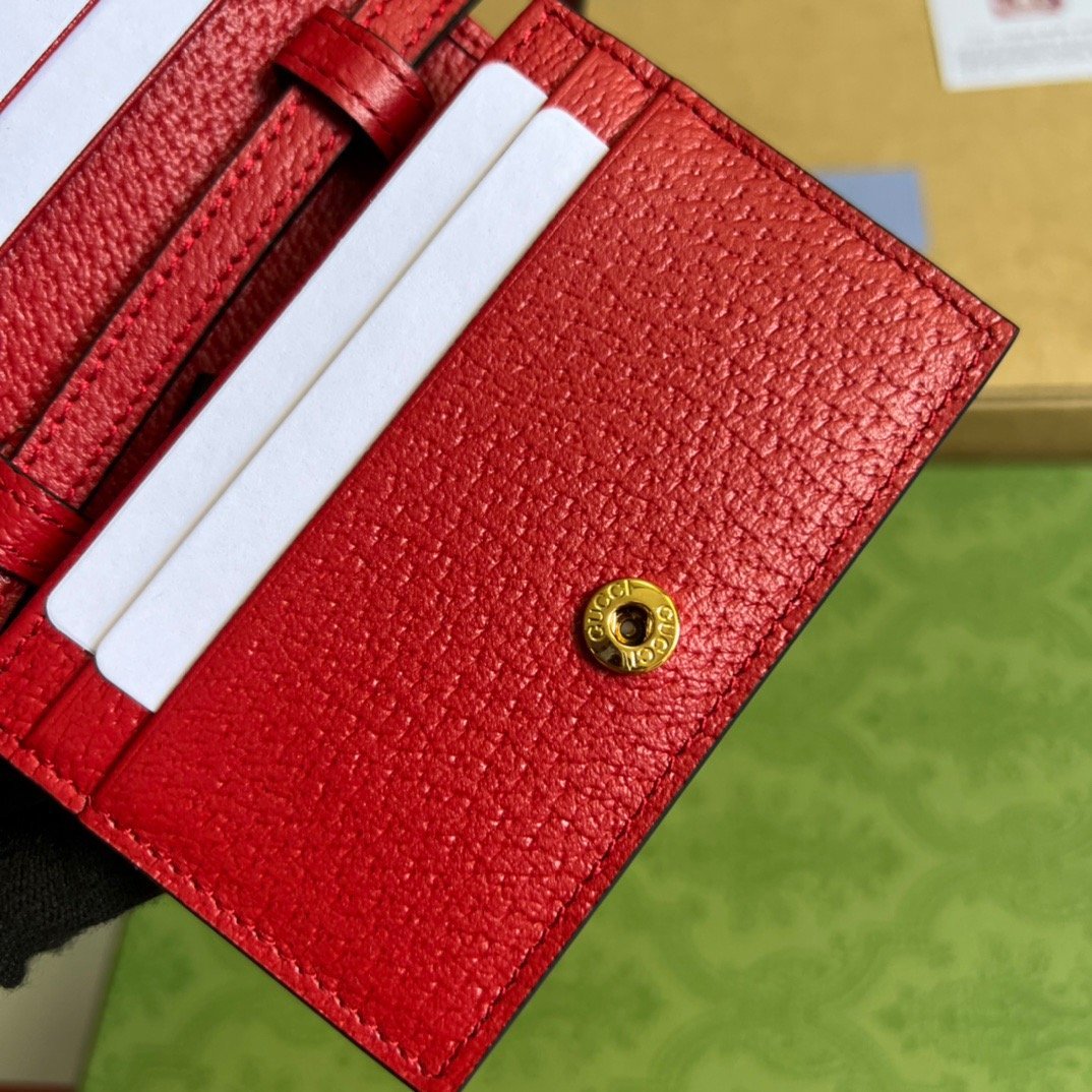 gg x Adidas Card Case With Horsebit Red For Women, Women’s Bags 4.2in/11cm gg‎