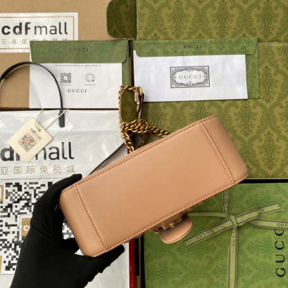 gg Marmont Mini Top Handle Bag Beige For Women, Women’s Bags 8.3in/21cm gg