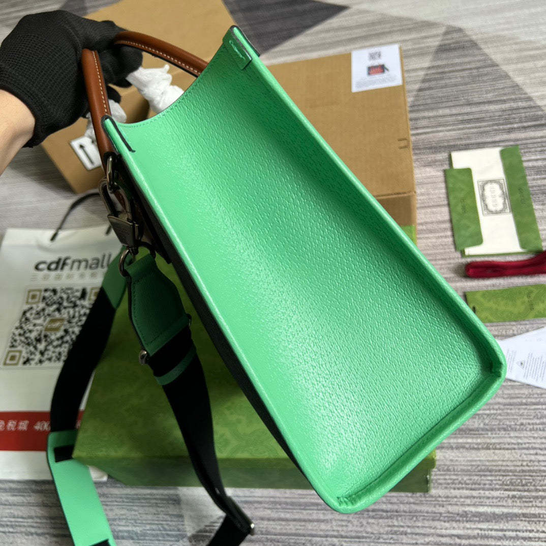 gg Love Parade gg Tote Bag Green For Women, Women’s Bags 12.2in/31cm gg