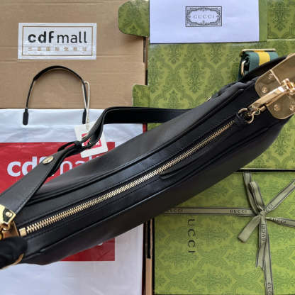 gg Atache Large Shoulder Bag Black For Women, Women’s Bags 13.8in/35cm gg‎ ‎702823 UXWBG 1037