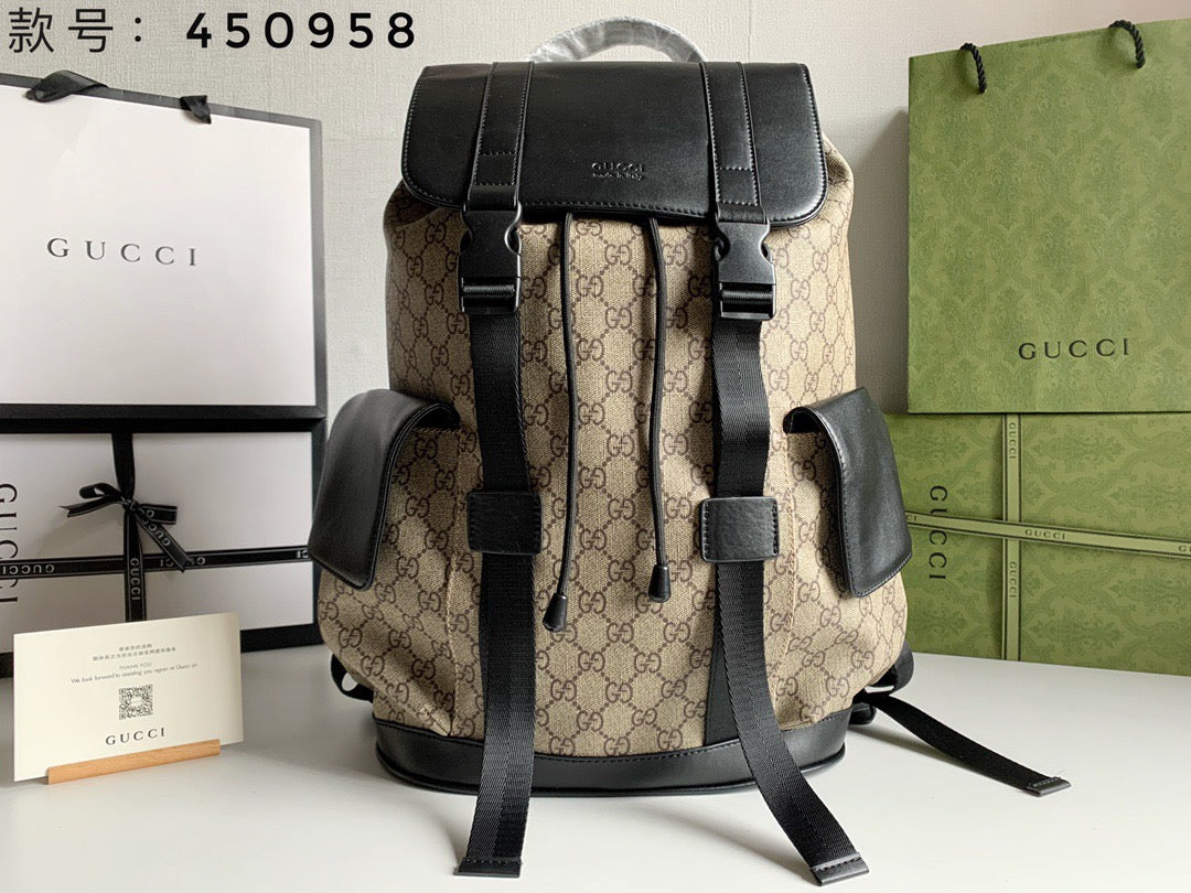 gg Supreme Cream Backpack For Men 16.5in/42cm gg