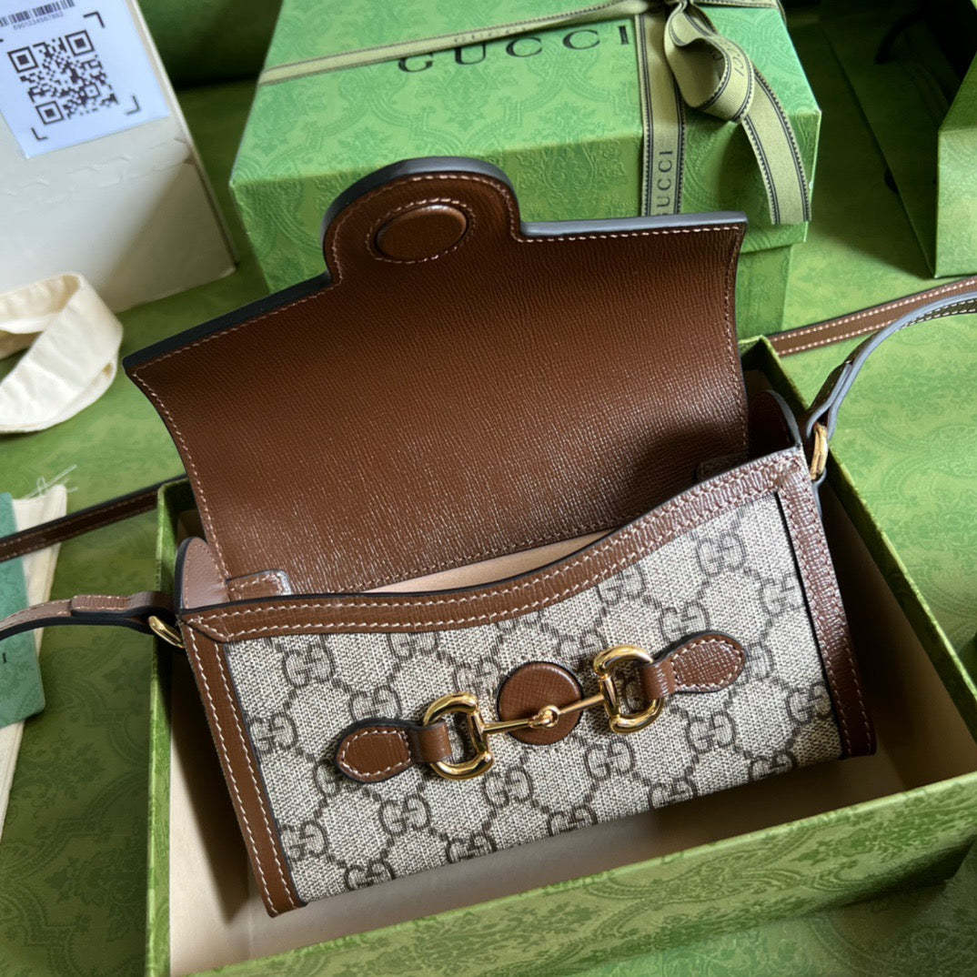 gg Horsebit 1955 Mini Bag Beige For Women, Women’s Bags 7.1in/18cm gg ‎‎‎699296 92TCG 8563
