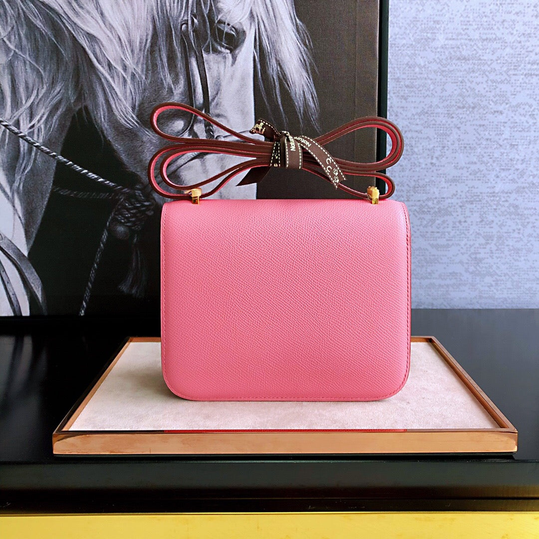 HM Constance 23 Epsom Pink For Women, Women���s Handbags, Shoulder Bags 9in/23cm