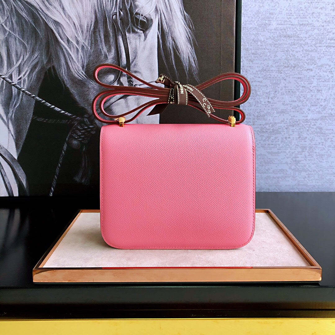 HM Constance 23 Epsom Pink For Women, Women���s Handbags, Shoulder Bags 9in/23cm