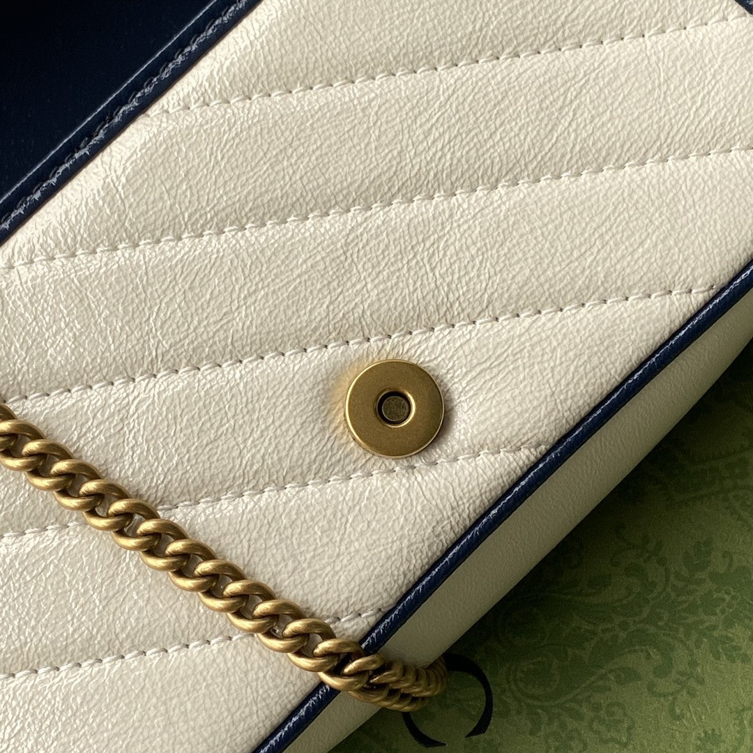 gg Marmont Super Mini Bag White For Women 6in/16cm gg