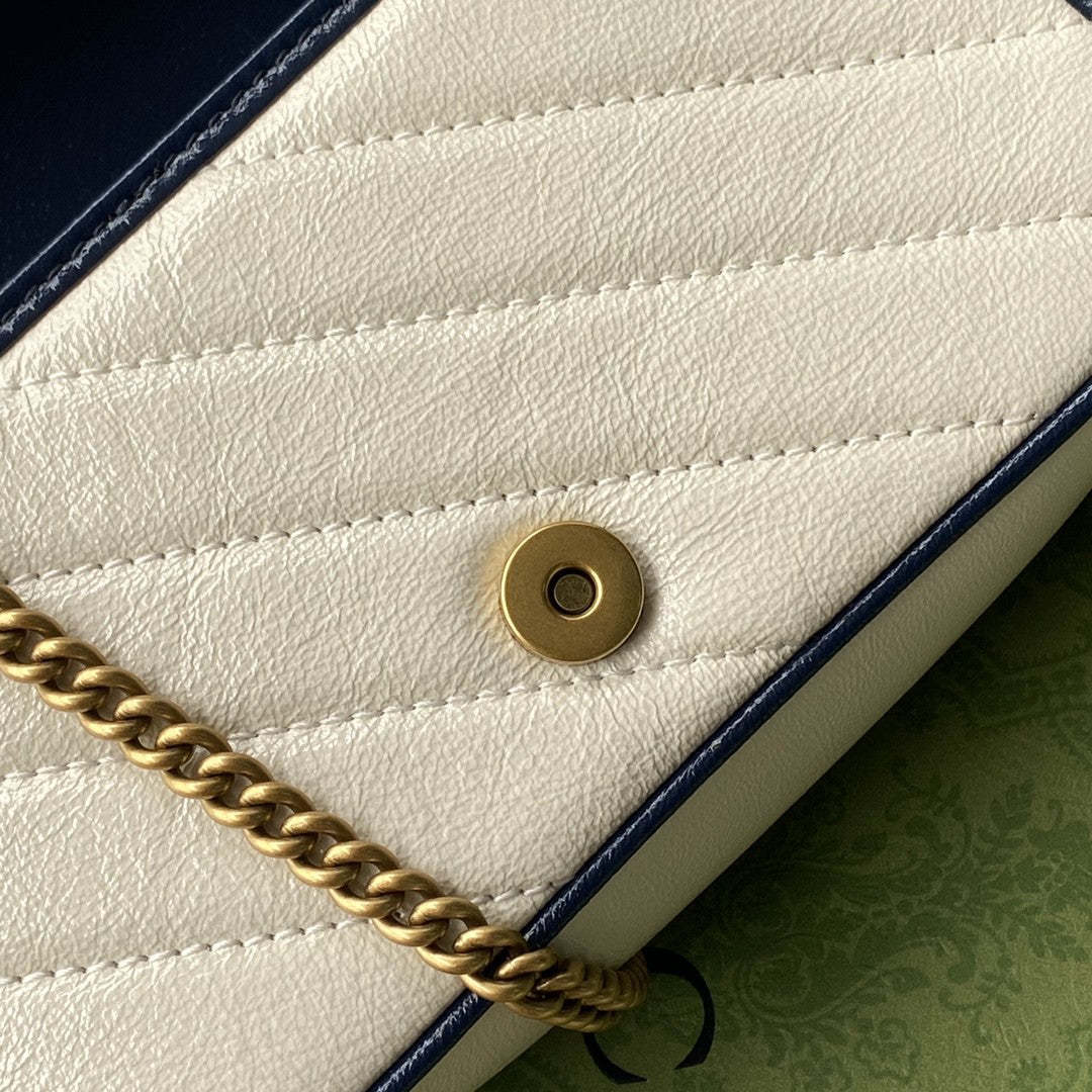 gg Marmont Super Mini Bag White For Women 6in/16cm gg