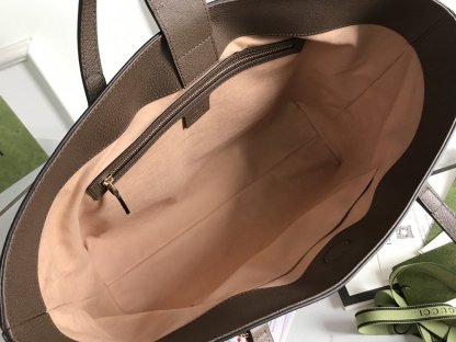gg Ophidia gg Medium Tote Bag Beige/Ebony gg Supreme Canvas And Brown For Women 15in/38cm 631685 96IWB 8745