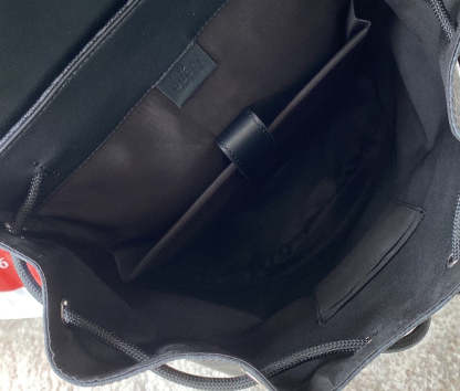 gg Black Backpack Black/Grey Soft gg Supreme Blue And Red Web For Men 16.5in/42cm 495563 K9R8X 1071