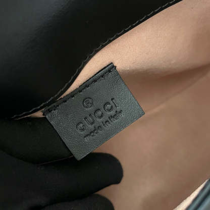 gg Marmont Mini Top Handle Bag Black For Women, Women’s Bags 8.3in/21cm gg ‎547260 DTDIT 1000