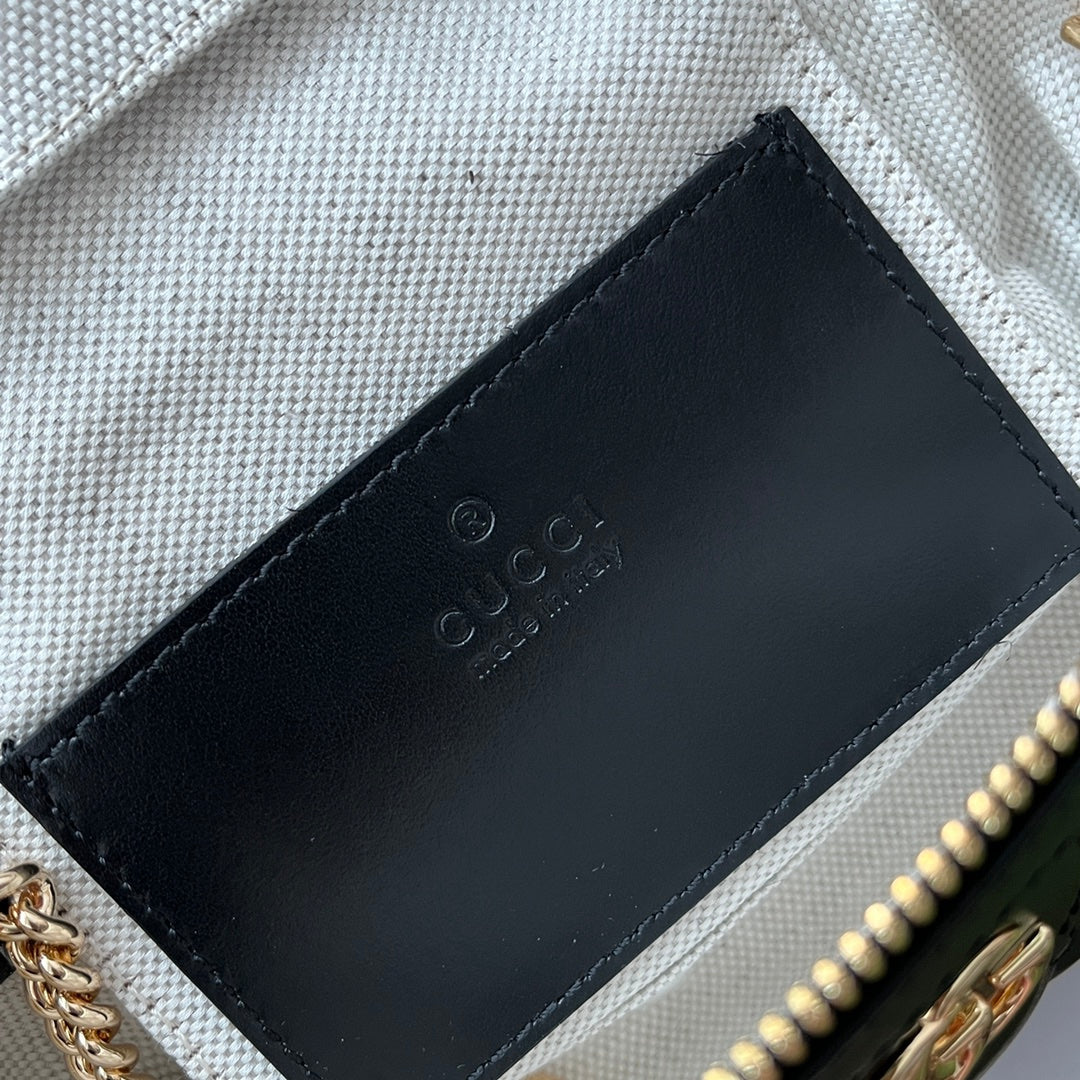 gg Quilted gg Mini Handbag Black For Women, Women’s Bags 6.3in/16cm gg 723770 UM8IG 1000