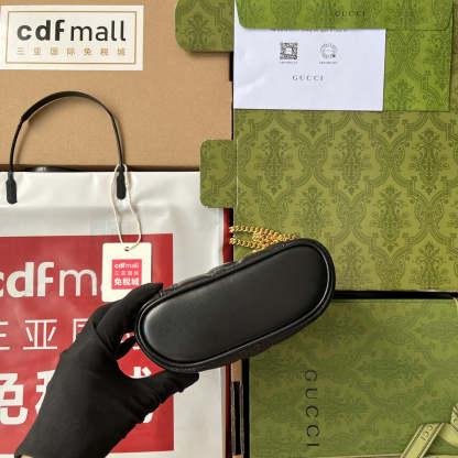 gg Quilted gg Mini Handbag Black For Women, Women’s Bags 6.3in/16cm gg 723770 UM8IG 1000