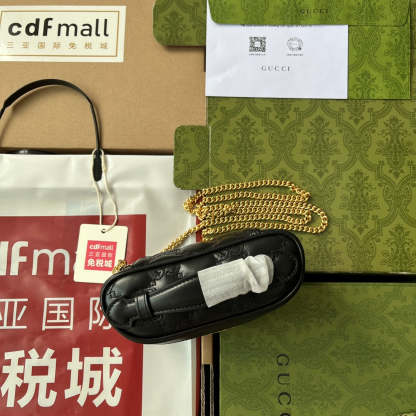 gg Quilted gg Mini Handbag Black For Women, Women’s Bags 6.3in/16cm gg 723770 UM8IG 1000