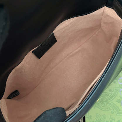 gg Marmont Mini Top Handle Bag Black For Women, Women’s Bags 8.3in/21cm gg ‎547260 DTDIT 1000