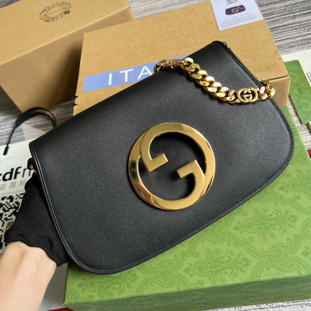 gg Blondie Shoulder Bag Black For Women, Women’s Bags 11in/28cm gg‎ 699268 UXX0G 1000
