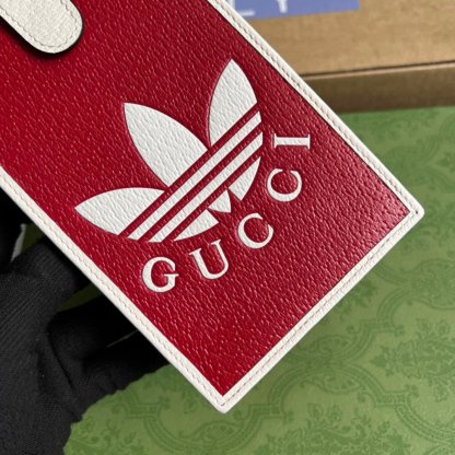 gg x Adidas Phone Case Red For Women, Women’s Bags 7.3in/18cm gg‎ ‎702203 UZ3BT 6484