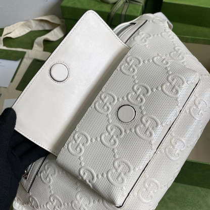 gg Embossed Belt Bag White gg Embossed For Men  11in/28cm gg