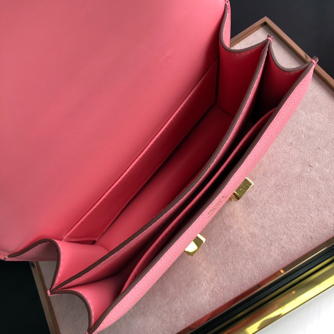 HM Constance 23 Epsom Pink For Women, Women���s Handbags, Shoulder Bags 9in/23cm