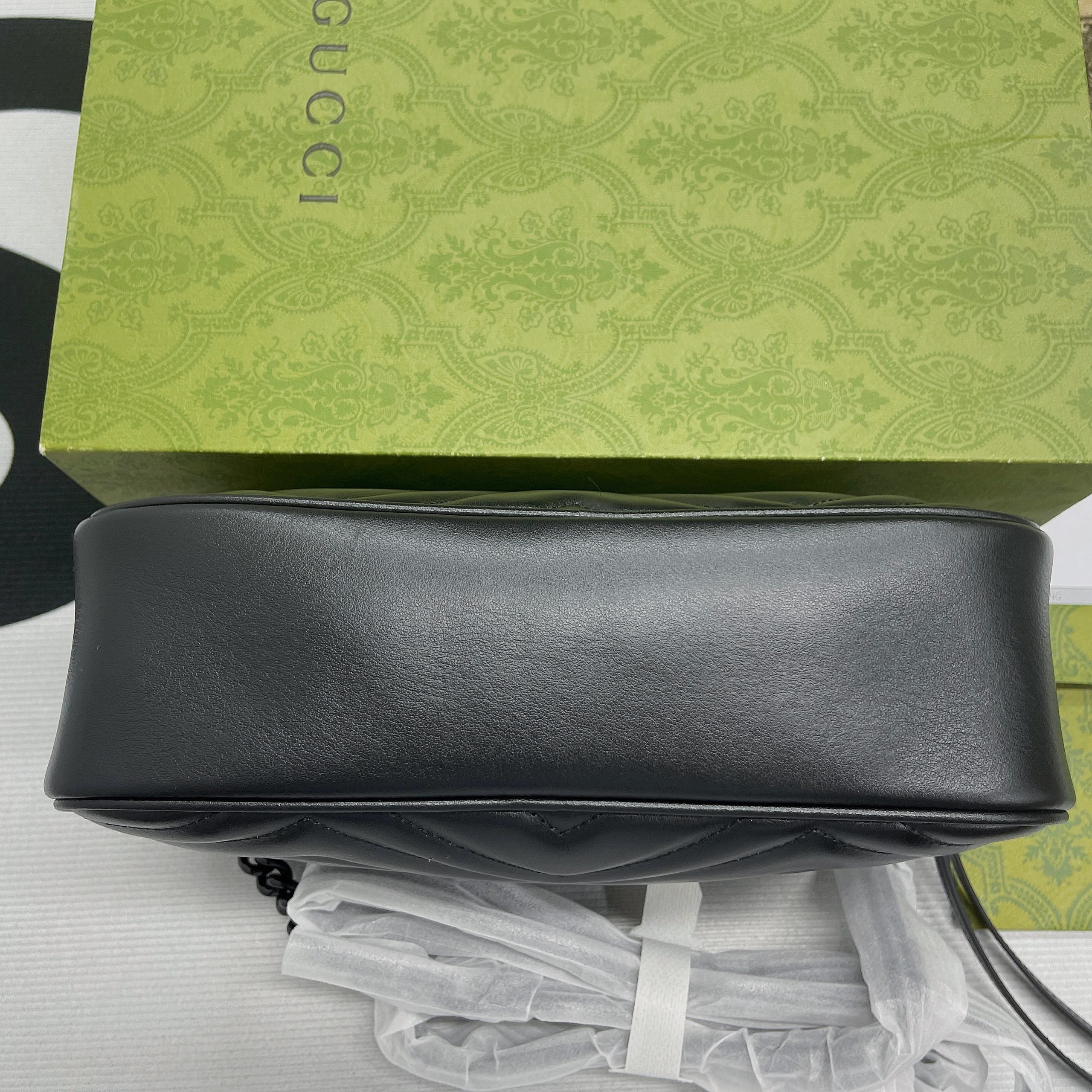 gg Marmont Matelasse Shoulder Bag Black For Women, Women’s Bags 9.5in/24cm gg