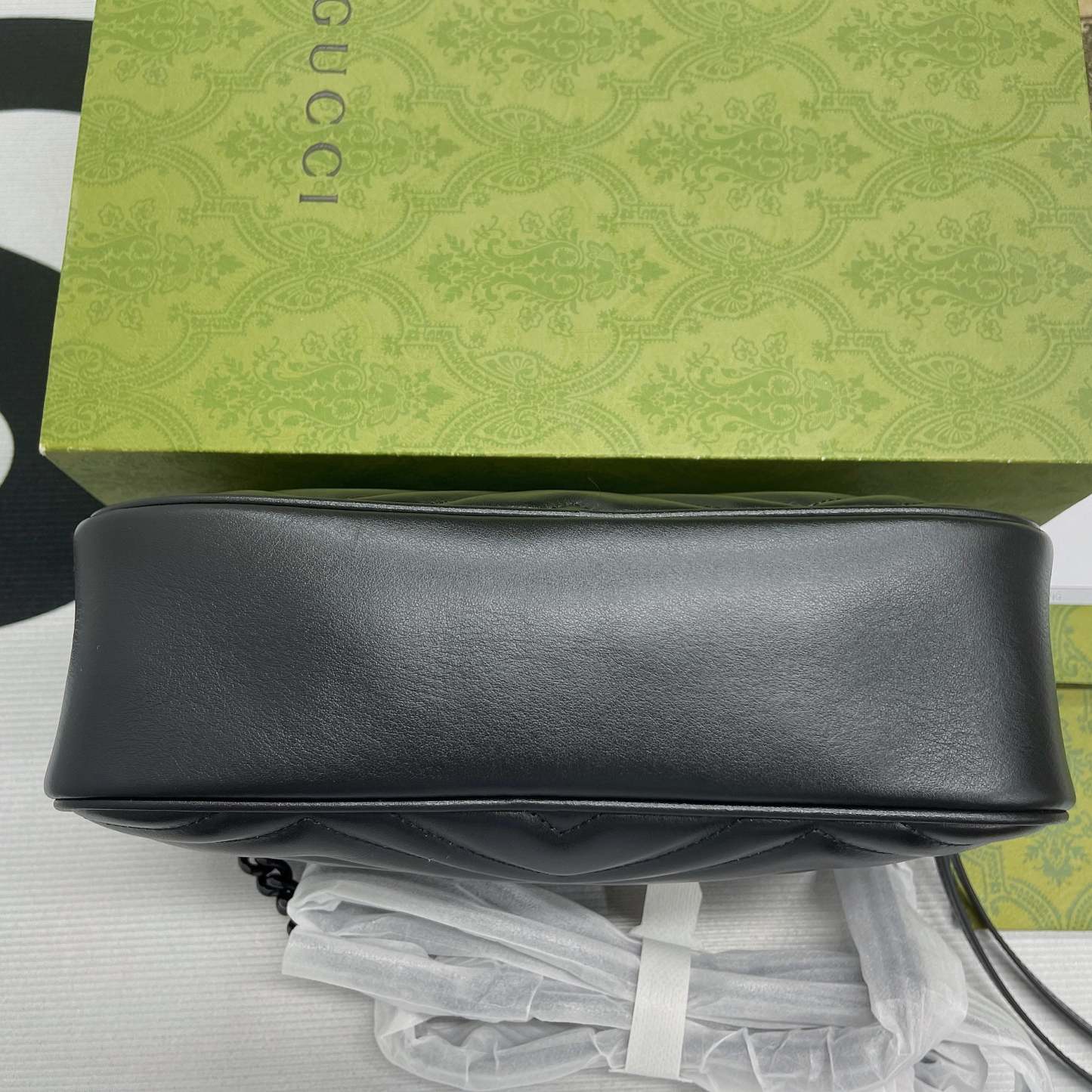 gg Marmont Matelasse Shoulder Bag Black For Women, Women’s Bags 9.5in/24cm gg