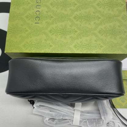 gg Marmont Matelasse Shoulder Bag Black For Women, Women’s Bags 9.5in/24cm gg