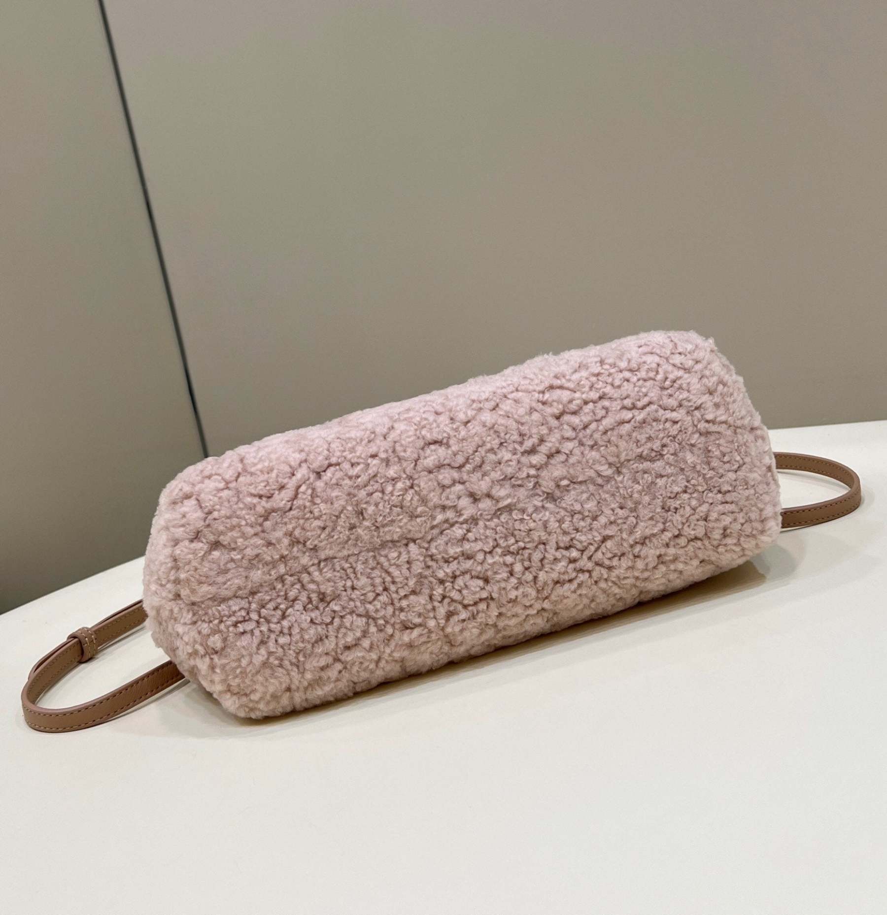 FI First Small Pink Mink Bag For Woman 26cm/10in