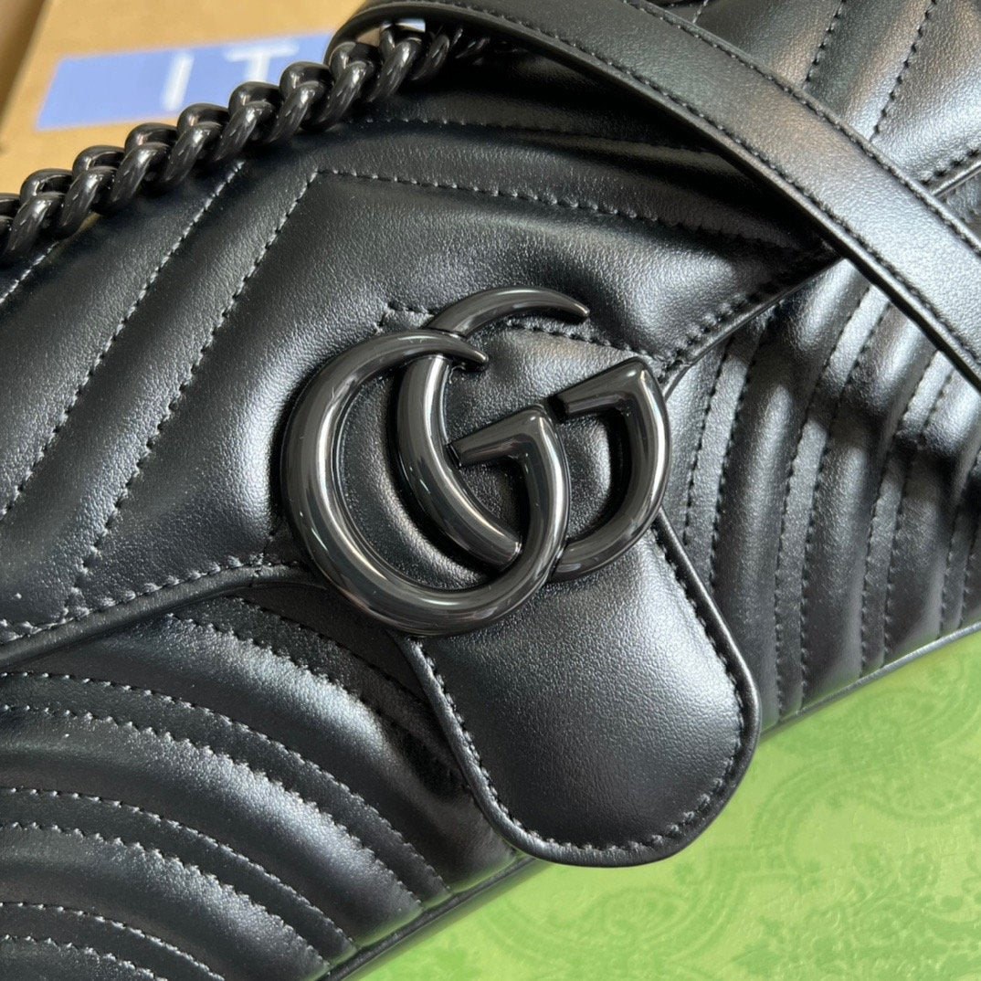 gg Marmont Matelasse Mini Bag Black For Women, Women’s Bags 8.5in/22cm gg