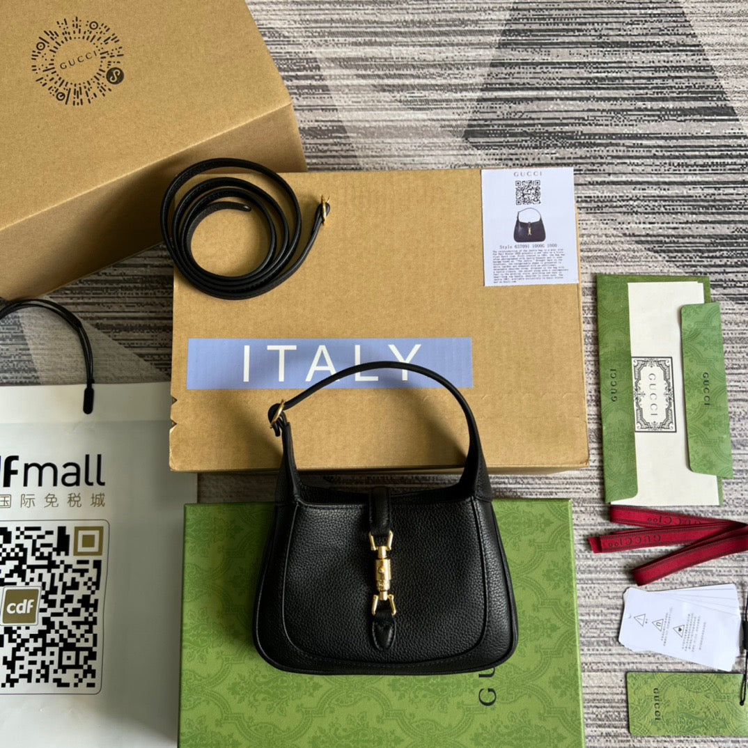 gg Jackie 1961 Mini Shoulder Bag Black For Women, Women’s Bags 7.5in/19cm gg ‎637091 10O0G 1000