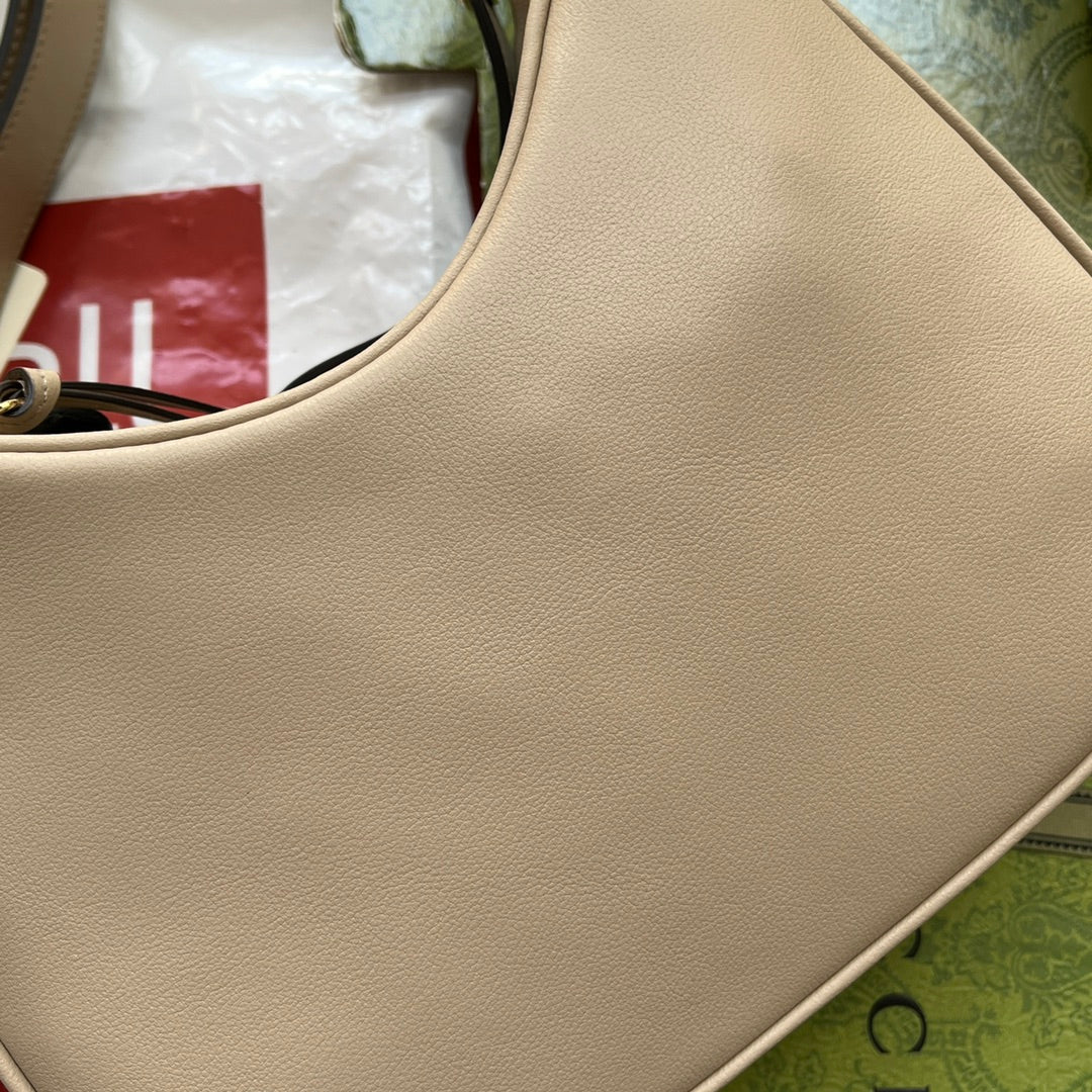 gg Atache Small Shoulder Bag Beige For Women, Women’s Bags 9in/23cm gg 699409 UXWBG 9360