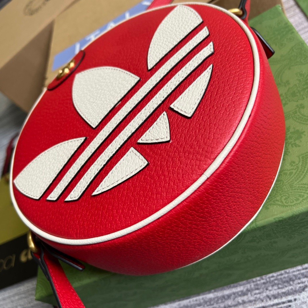 gg x Adidas Ophidia Shoulder Bag Red For Women, Women’s Bags 8.6in/22cm gg 702626 DJ24T 6484