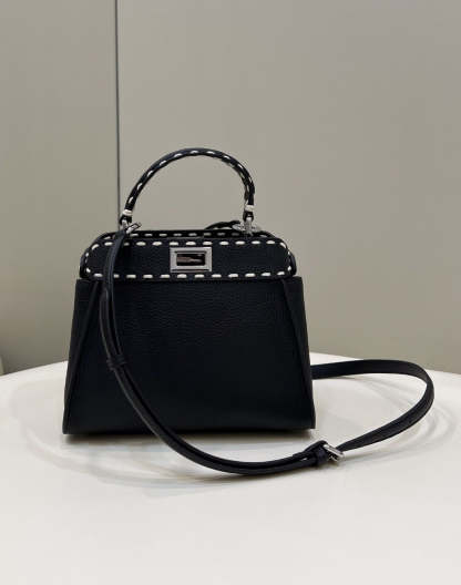 FI Peekaboo Small Black Bag For Woman 23cm/9in