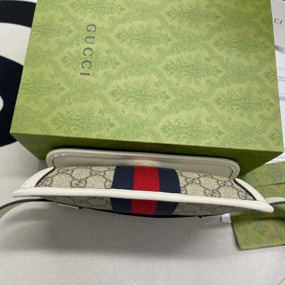 gg Ophidia Belt Bag Beige And Ebony gg Supreme Canvas, A Material With Low Environmental Impact For Men  8.7in/22cm gg 674081 96IWT 9794