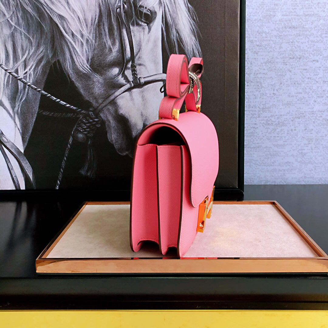 HM Constance 23 Epsom Pink For Women, Women���s Handbags, Shoulder Bags 9in/23cm