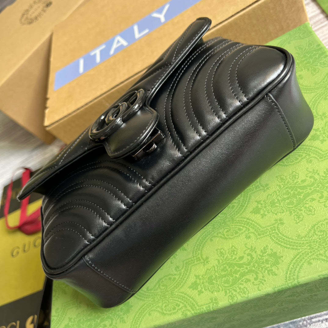 gg Marmont Matelasse Mini Bag Black For Women, Women’s Bags 8.5in/22cm gg