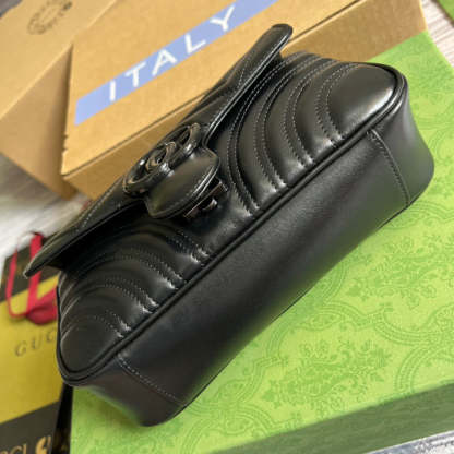 gg Marmont Matelasse Mini Bag Black For Women, Women’s Bags 8.5in/22cm gg