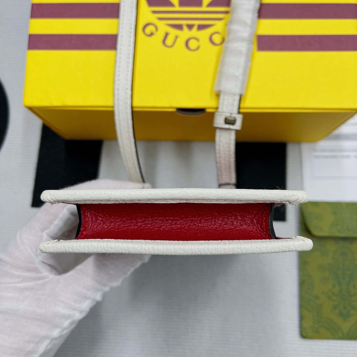 gg x Adidas Phone Case Red For Women, Women’s Bags 7.3in/18cm gg‎ ‎702203 UZ3BT 6484