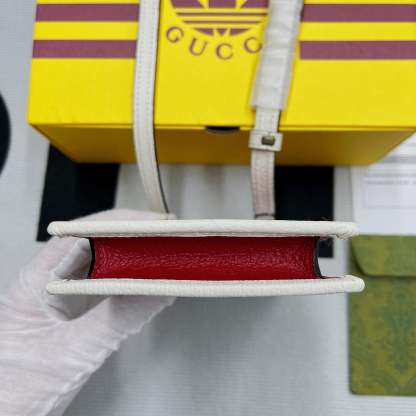 gg x Adidas Phone Case Red For Women, Women’s Bags 7.3in/18cm gg‎ ‎702203 UZ3BT 6484