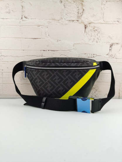 FI Belt Bag Grey/Yellow For Men, Men’s Bags 18.1in/46cm FF 7VA434A9XSF0R2A