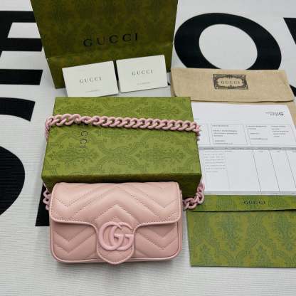 gg Marmont Super Mini Bag Pink For Women, Women’s Bags 6.2in/17cm gg