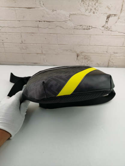 FI Belt Bag Grey/Yellow For Men, Men’s Bags 18.1in/46cm FF 7VA434A9XSF0R2A