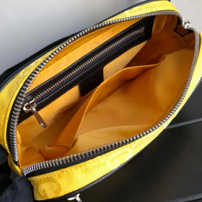 gg Off The Grid Belt Bag Yellow gg ECONYL® For Men  9.5in/24cm gg