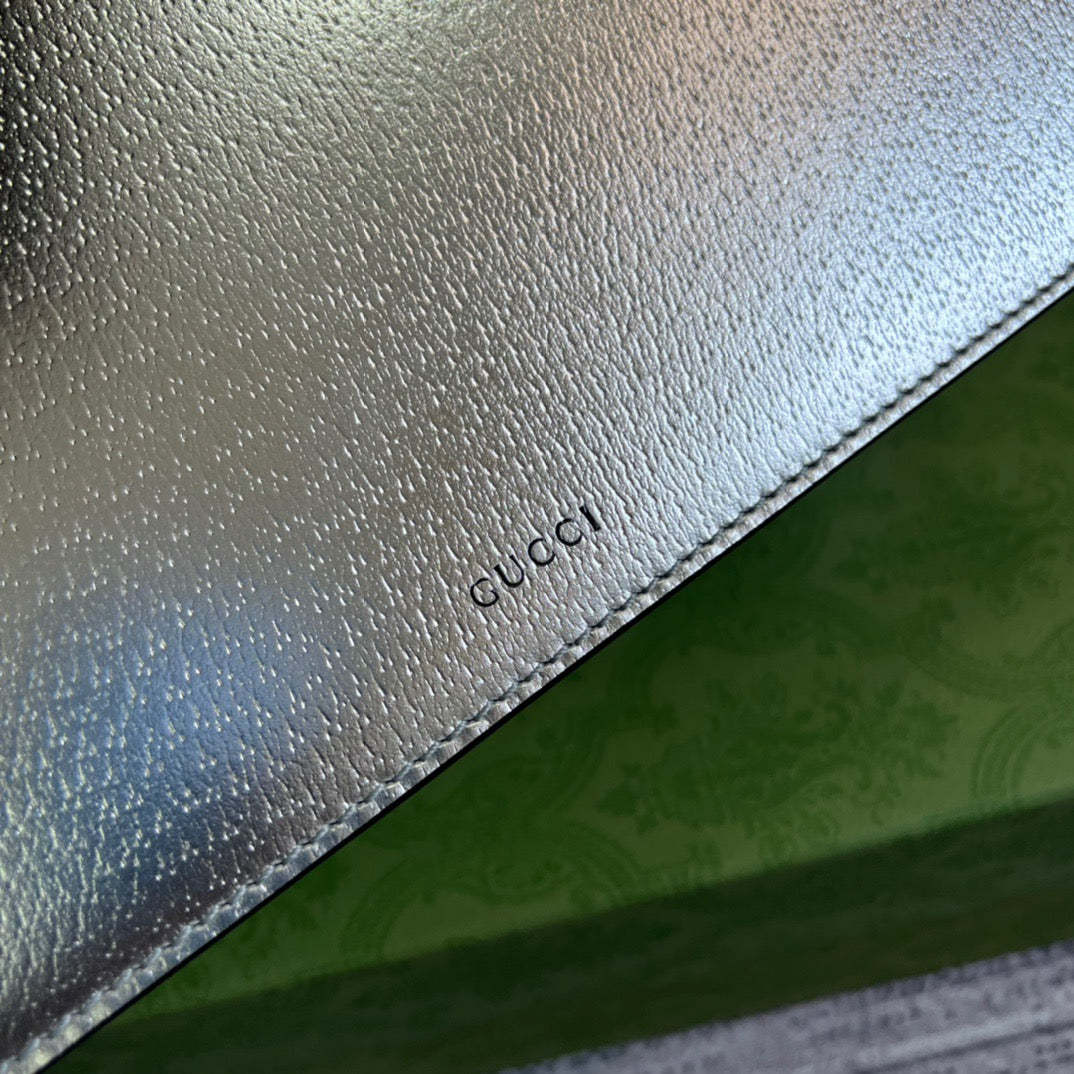 gg Dionysus Small Shoulder Bag Silver For Women, Women’s Bags 10in/26cm gg 499623 1TRBN 8173