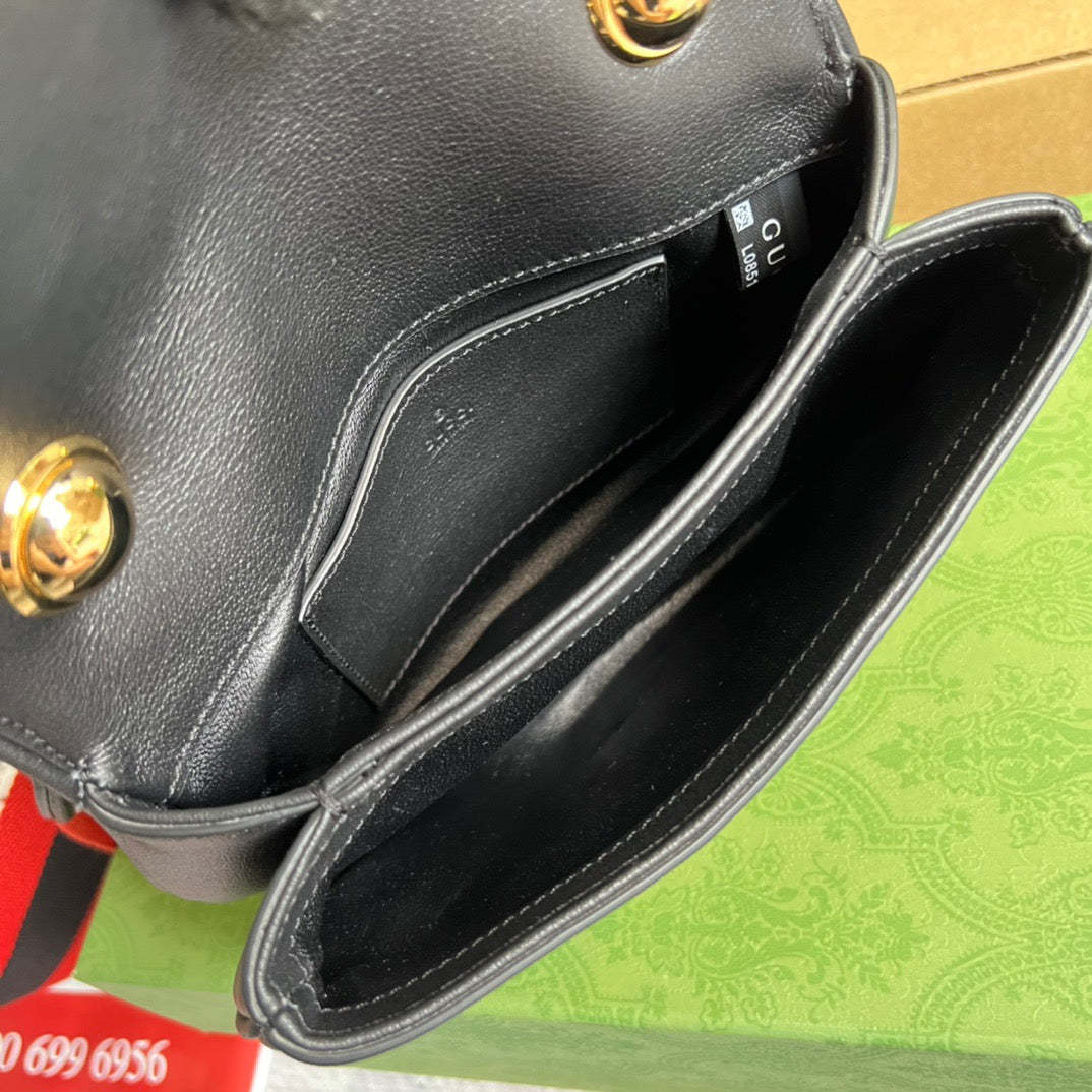 gg Blondie Mini Bag Black For Women, Women’s Bags 8.7in/22cm gg‎ ‎698643 UXXAG 1064