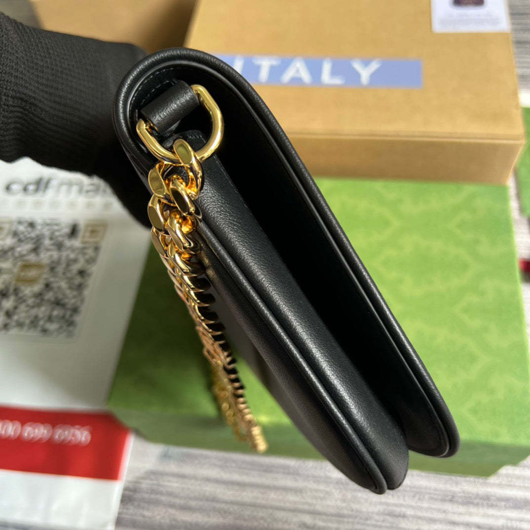 gg Blondie Shoulder Bag Black For Women, Women’s Bags 11in/28cm gg‎ 699268 UXX0G 1000