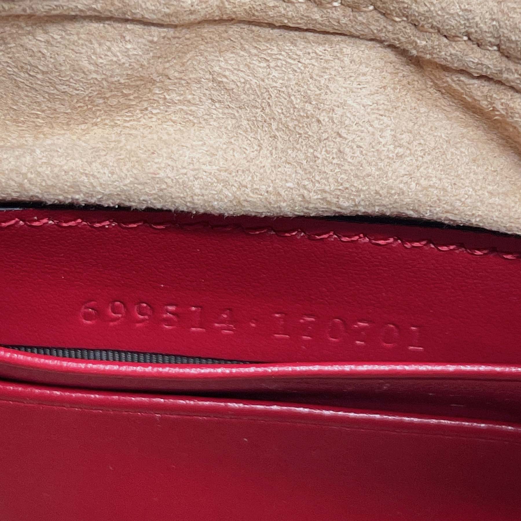 gg Marmont Half Moon Shaped Mini Bag Red For Women, Women’s Bags 8.5in/22cm gg