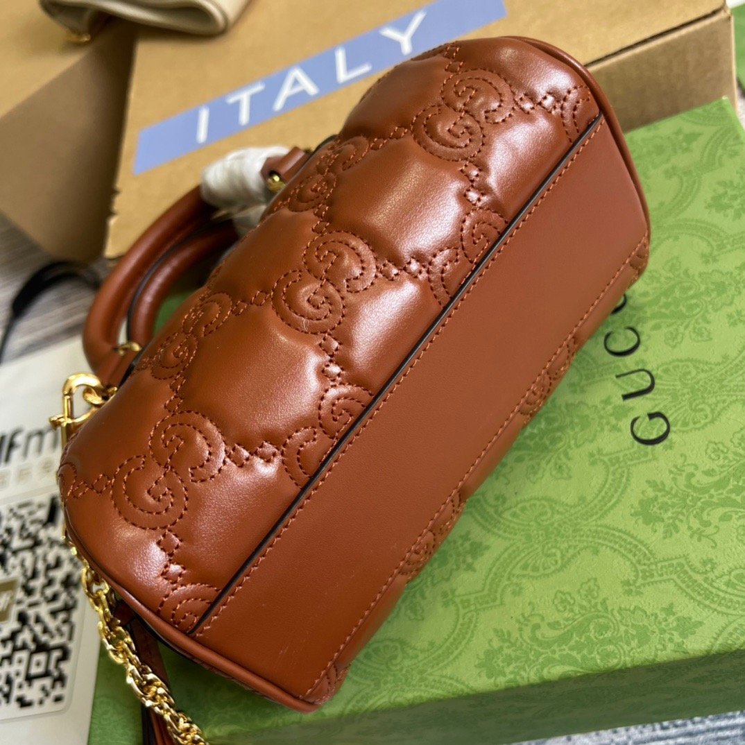 gg Matelassé Top Handle Bag Red For Women, Women’s Bags 7.5in/19cm gg