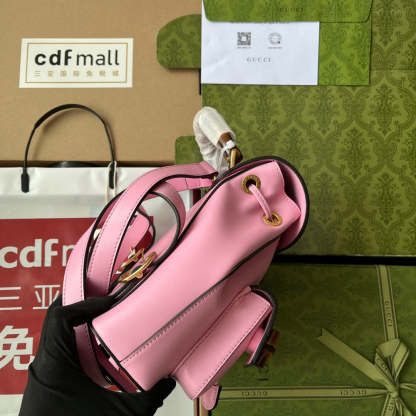 gg Bamboo Small Backpack Pink For Women, Women’s Bags 8.6in/22cm gg ‎‎702101 UZY0T 5814