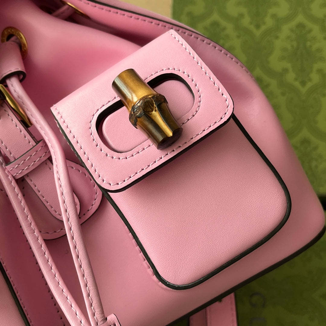gg Bamboo Small Backpack Pink For Women, Women’s Bags 8.6in/22cm gg ‎‎702101 UZY0T 5814