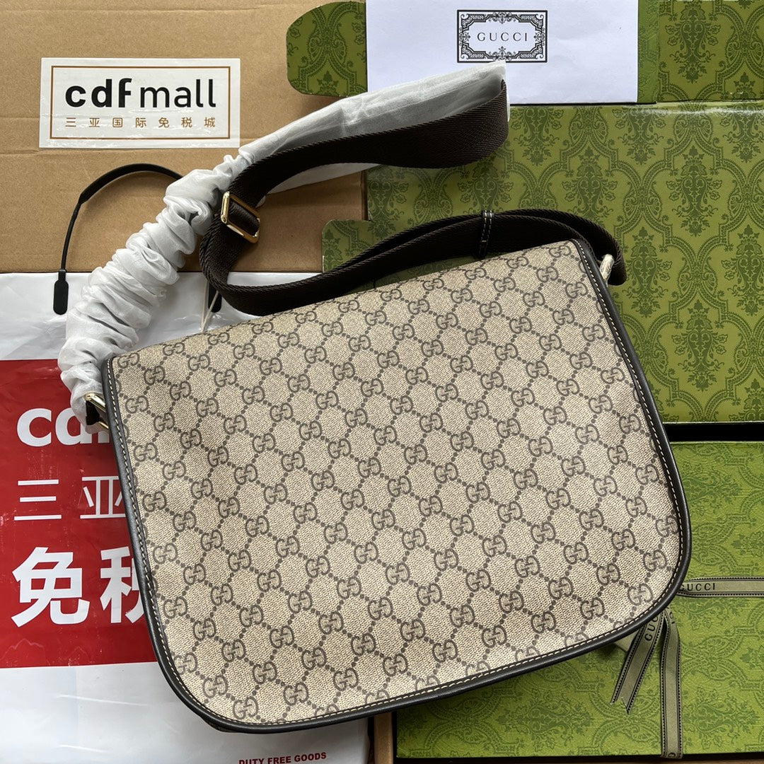 gg Imprime Medium Messenger Bag Brown For Women, Women’s Bags 12in/30.5cm gg